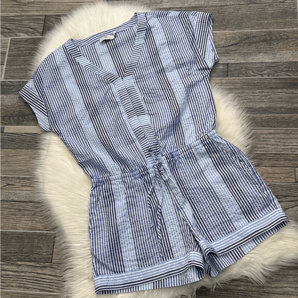 Vineyard Vines Blue and White Striped Romper - Picture 6 of 13